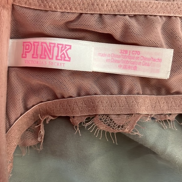 Mauve PINK Lace Bralette 32B - Picture 3 of 3